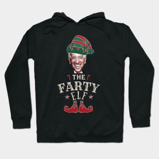 The Farty Biden Elf Funny | Sarcastic Political Anti Biden Design Hoodie